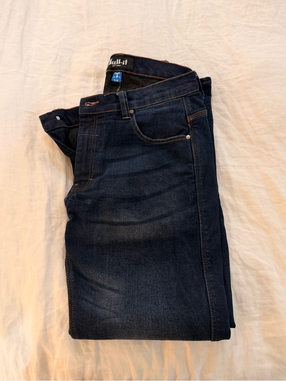 Men's Dark Blue Motorcycle Jeans